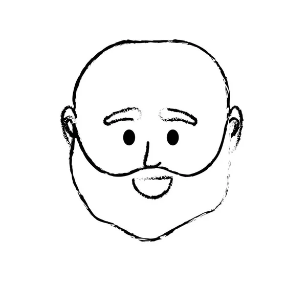 Figura Avatar Hombre Cabeza Usuario Social Vector Ilustración — Vector de stock