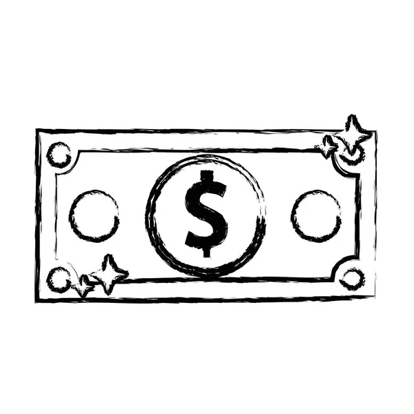 Figura Fatura Dólar Dinheiro Dinheiro Para Economia Comercial Vetor Ilustração — Vetor de Stock