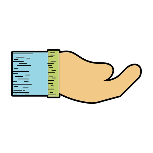 Businessman Hand Communication Gesture Language Vector Illustration — Stock Vector