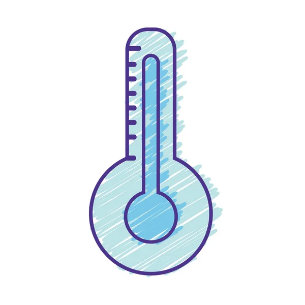 Θερμόμετρο Μέτρο Temerature Και Δείκτης Ζεστό Μέσο Εικονογράφηση Διάνυσμα — Διανυσματικό Αρχείο