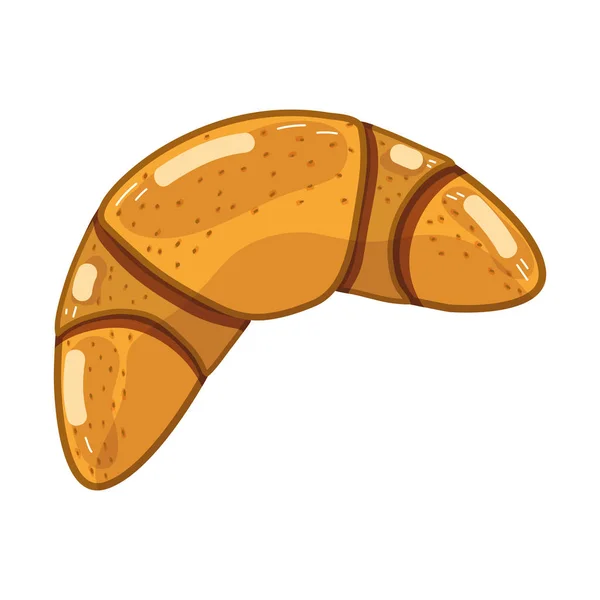 Delicious Bakery Croissant Bread Vector Illustration Design — Stock Vector