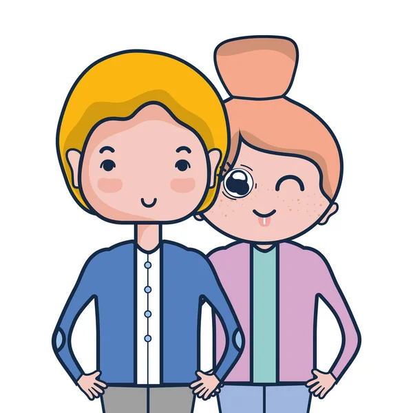 Güzellik çift ile birlikte saç modeli tasarım illüstrasyon vektör