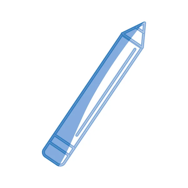 Silhouette Pencil Tool Study School Icon Vector Illustration — Stock Vector