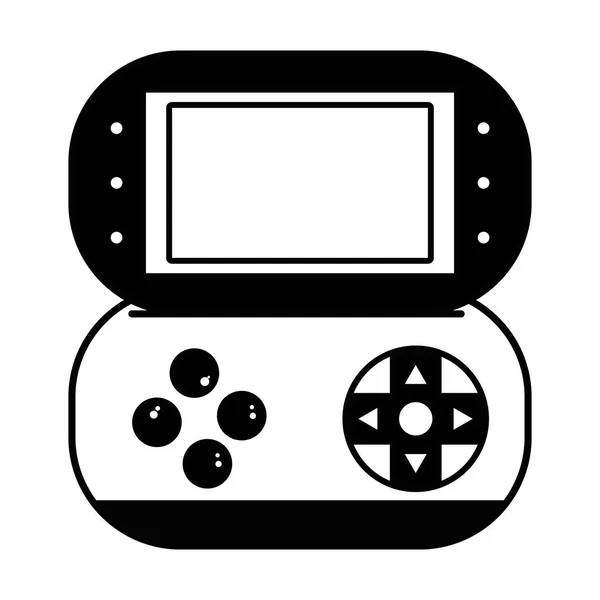 Contorno Consola Videojuegos Para Jugar Disfrutar Ilustración Vectorial — Vector de stock