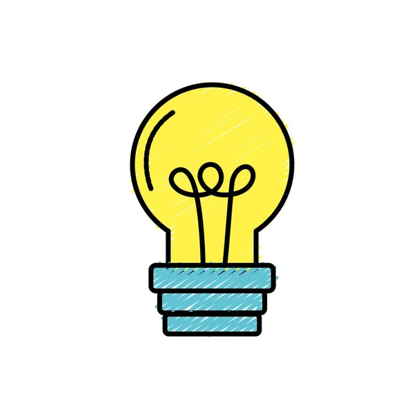 Illustration Vectorielle Énergie Électrique Puissance Ampoule — Image vectorielle