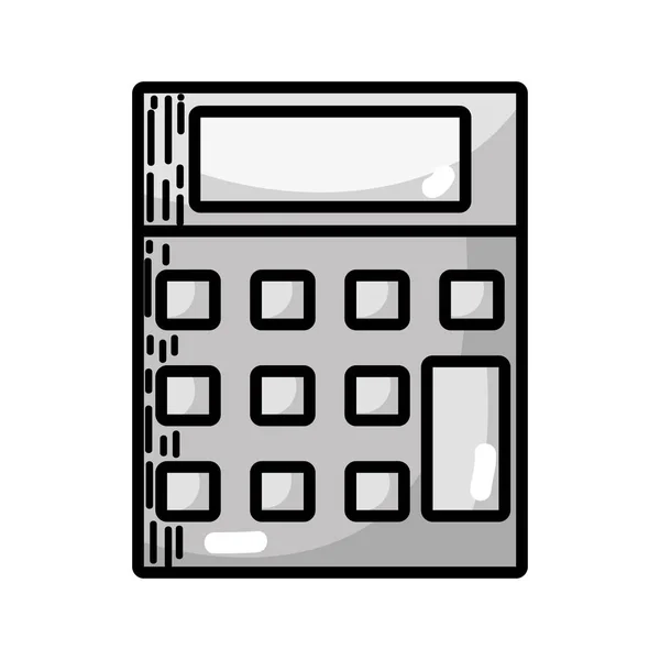 Grayscale Technology Calculator Tool Account Economy Vector Illustration — Stock Vector