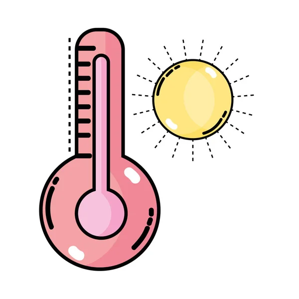 Strumento Misura Del Termometro Conoscere Illustrazione Del Vettore Temperatura — Vettoriale Stock