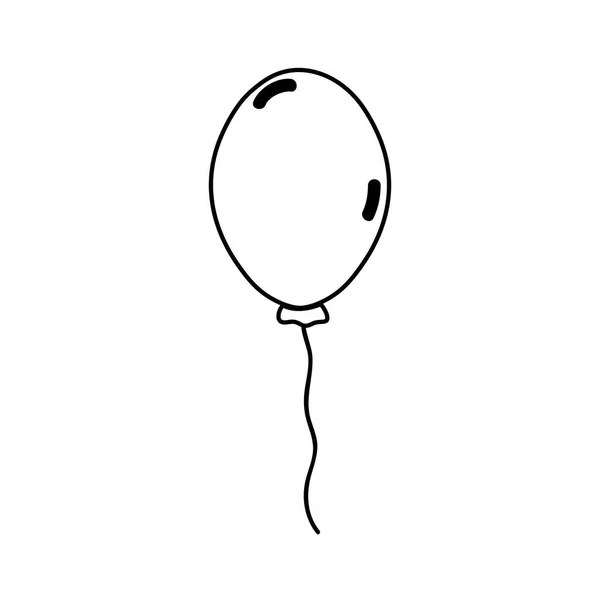 Ballon Ligne Pour Décoration Conception Illustration Vectorielle Partie — Image vectorielle