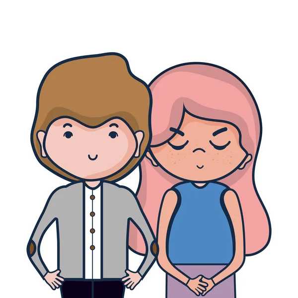 Güzellik çift ile birlikte saç modeli tasarım illüstrasyon vektör