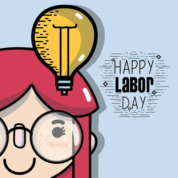 man celebrating holiday of labor day vector illustration