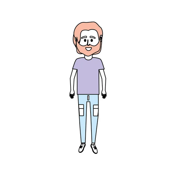 Homme Avec Shirt Pantalon Illustration Vectorielle Design — Image vectorielle