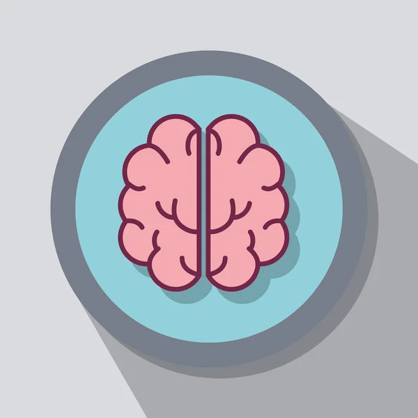 Conceito Cérebro Inteligente Linha Plana Ilustração Vetorial —  Vetores de Stock