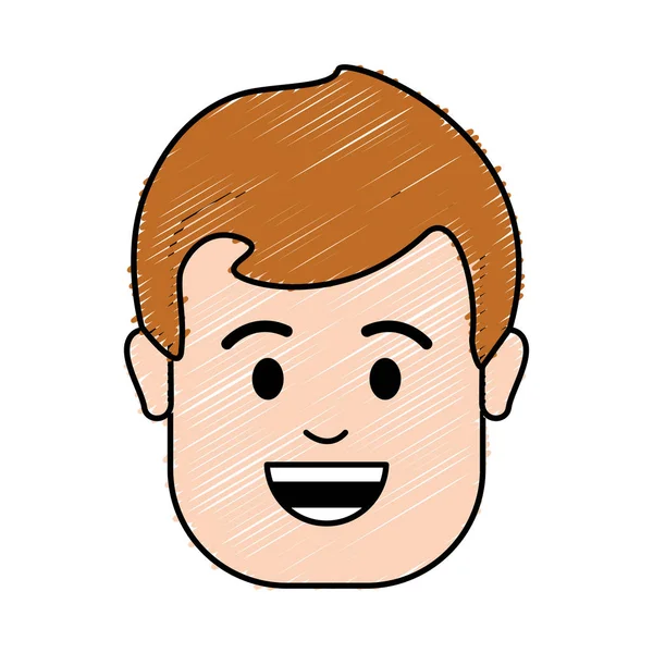 adam kafa ve yüz saç, vektör çizim tasarım ile