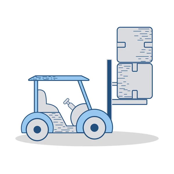 Camión Para Mover Las Cajas Entrega Paquetes Ilustración Vectores — Archivo Imágenes Vectoriales