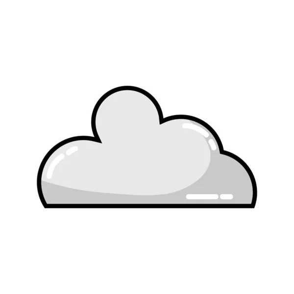 Graustufen Schön Wolke Natürliches Wetter Design Vektor Illustration — Stockvektor