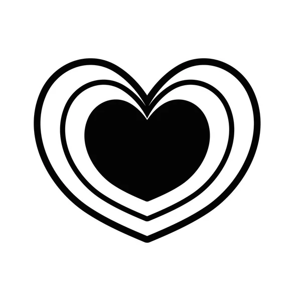 Контур Сердца Символ Любви Страсти Иконка Векторной Иллюстрации — стоковый вектор