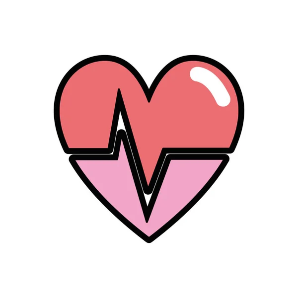 Bon Rythme Cardiaque Rythme Cardiaque Illustration Vectorielle — Image vectorielle