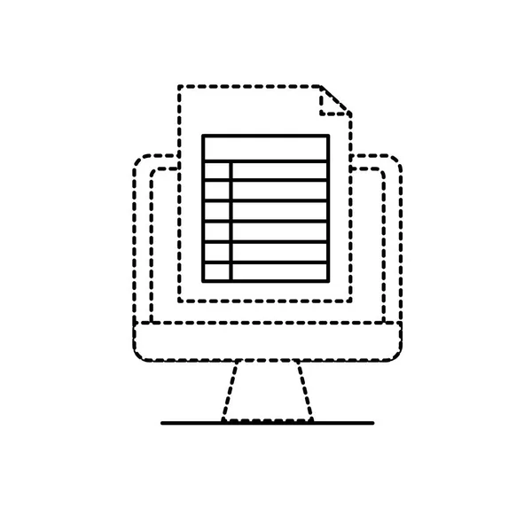 Forme Pointillée Information Documentaire Informatique Stratégie Entreprise Illustration Vectorielle — Image vectorielle