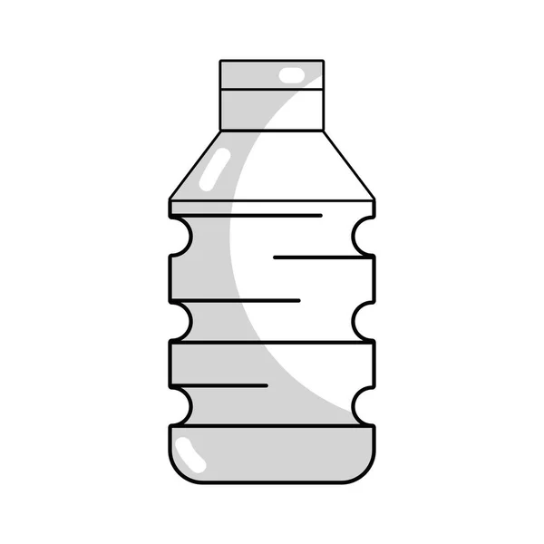 Linie Wasser Plastikflasche Trinken Und Gesunder Lebensstil Vektor Illustration — Stockvektor