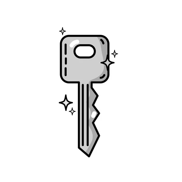 Сірі Двері Ключа Безпеки Захисту Векторні Ілюстрації — стоковий вектор
