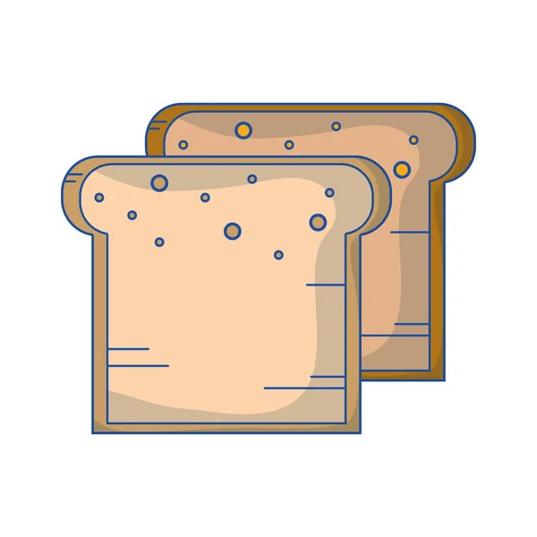 Tasty Fresh Slice Bread Vector Illustration — Stock Vector