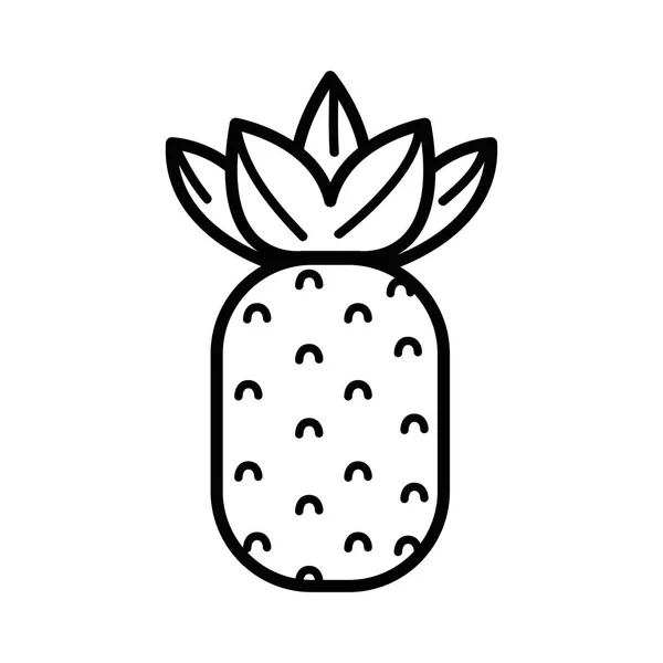 Linha Deliciosa Fruta Abacaxi Para Ilustração Vetor Vida Saudável — Vetor de Stock