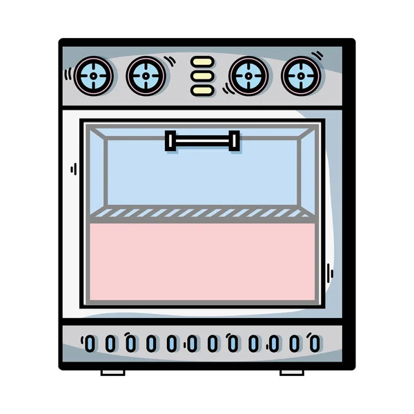 Технология Духовка Электрическая Посуда Векторная Иллюстрация Кухонной Утвари — стоковый вектор