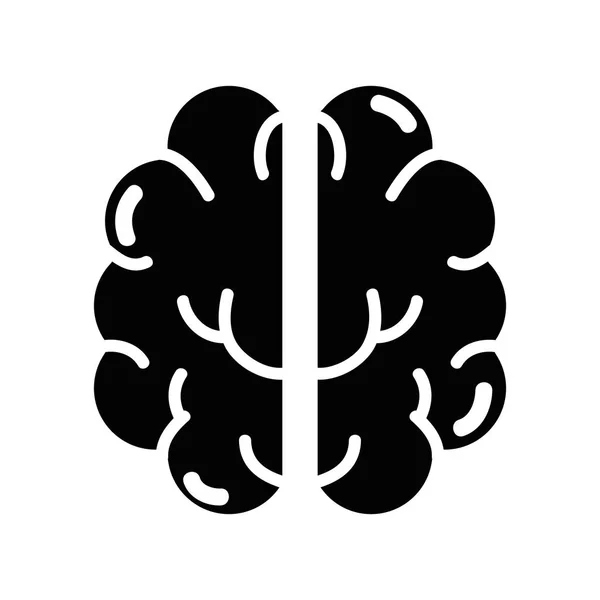 Contorno Cerebro Creativo Mental Saludable Ilustración Vectorial — Vector de stock