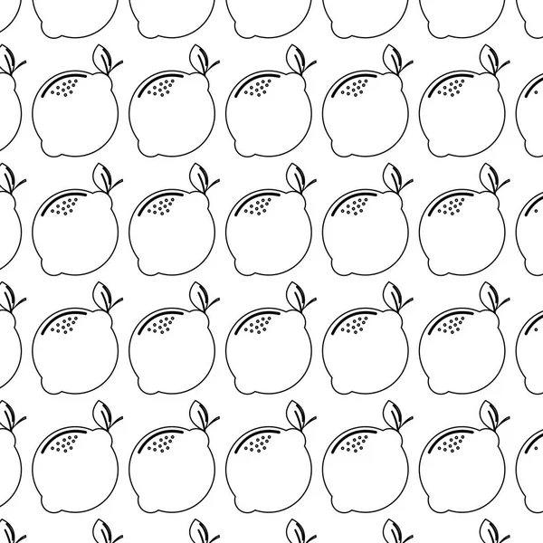 Силуэт Вкусный Лимонный Здоровый Фруктовый Фон Векторная Иллюстрация — стоковый вектор