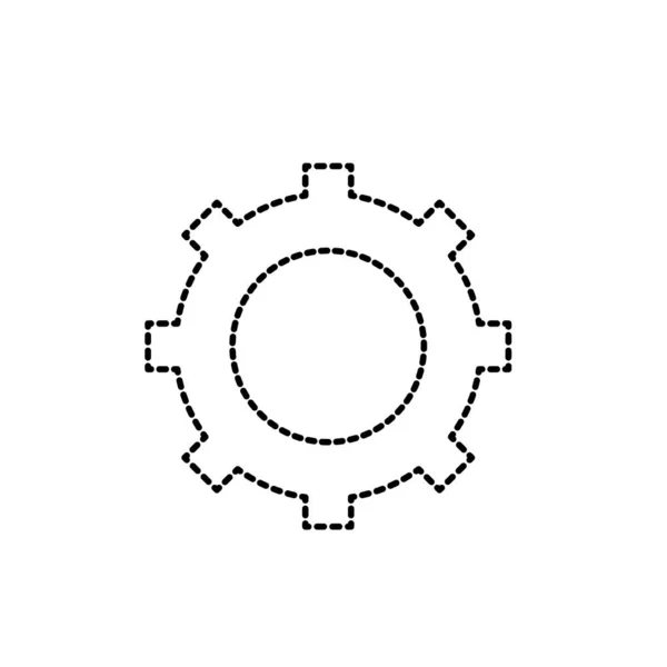 Пунктирна Форма Передач Промисловості Технології Інформаційна Іконка Векторні Ілюстрації — стоковий вектор