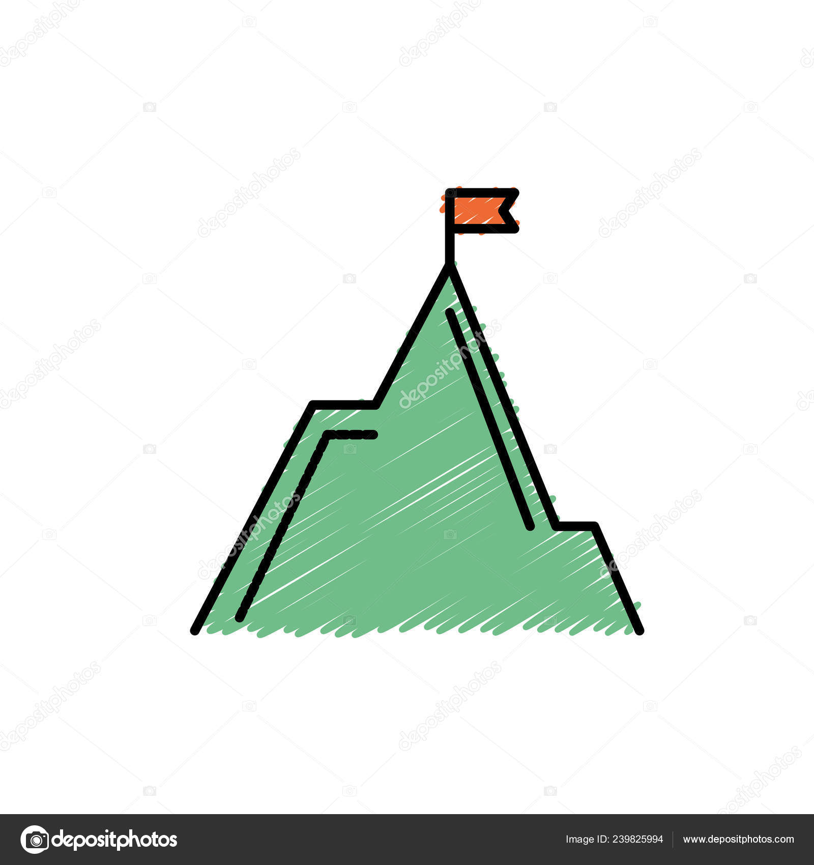 旗デザイン ベクトル イラスト山生態 ストックベクター C Stockgiu