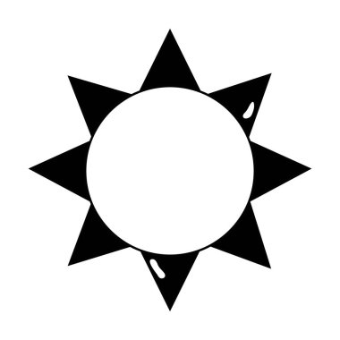 kontur doğal güneş ve hava normal simge vektör çizim