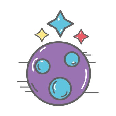 gezegene yıldız evren gökada uzayda vektör çizim ile