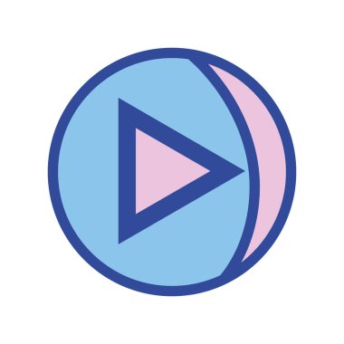 Film vektör çizim oynamak için video kitle iletişim araçları sembolü