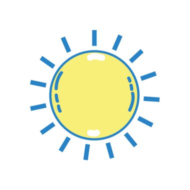 güzel güneş ışık ray hava vektör çizim