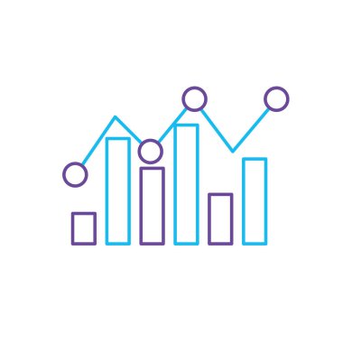 satır istatistikleri Diyagram verileri grafik verilerini bar illüstrasyon vektör