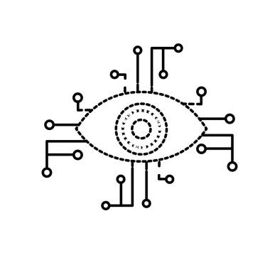 noktalı şekil görsel teknoloji siber yapısı vektör çizim içinde bağlamak