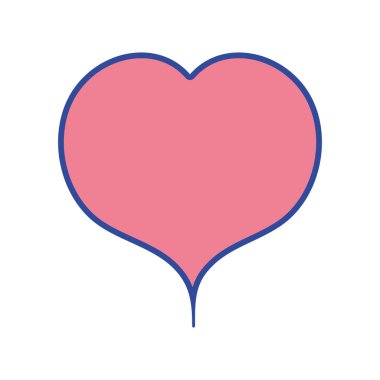 sevgi ve simge vektör çizim romantizm güzel kalp