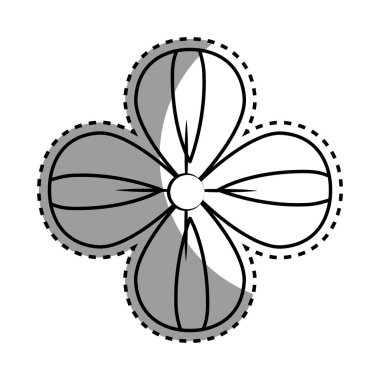 Güzellik çiçek dekorasyon kontur, illüstrasyon tasarım vektör
