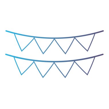 satır sevimli parti bayrak süsleme tasarlamak vektör