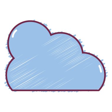 güzel bulut doğal hava gün vektör çizim