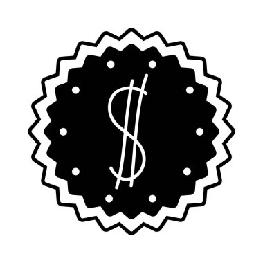 kontur metal amblemi para işareti tasarlamak vektör