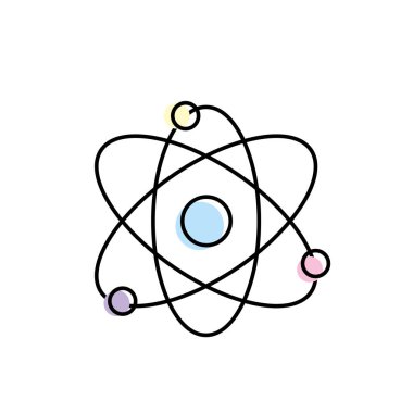 fizik kimya bilim eğitim vektör çizim yörünge