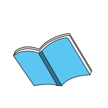 Açık defter kağıt belge notlar nesne vecor illüstrasyon