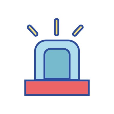 Acil tehlike güvenlik vektör çizim için ışık siren