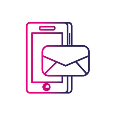 satır smartphone teknoloji e-posta iletisi vektör çizim ile