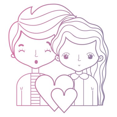 saç tasarım vektör çizim ile birlikte güzellik çift hat