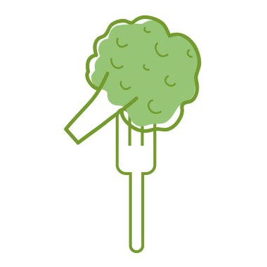 doğal salata, vektör çizim prepair için taze brokoli