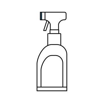 Giysi vektör çizim temizlemek için satır sprey sabun