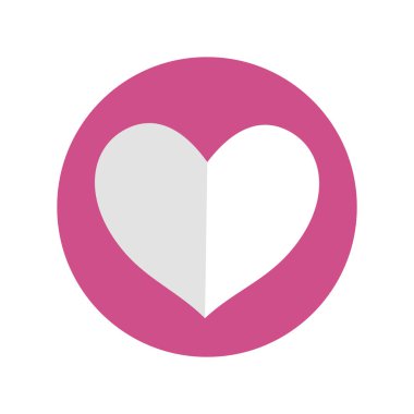 sembol kalp dekoratif pembe, illüstrasyon tasarım vektör